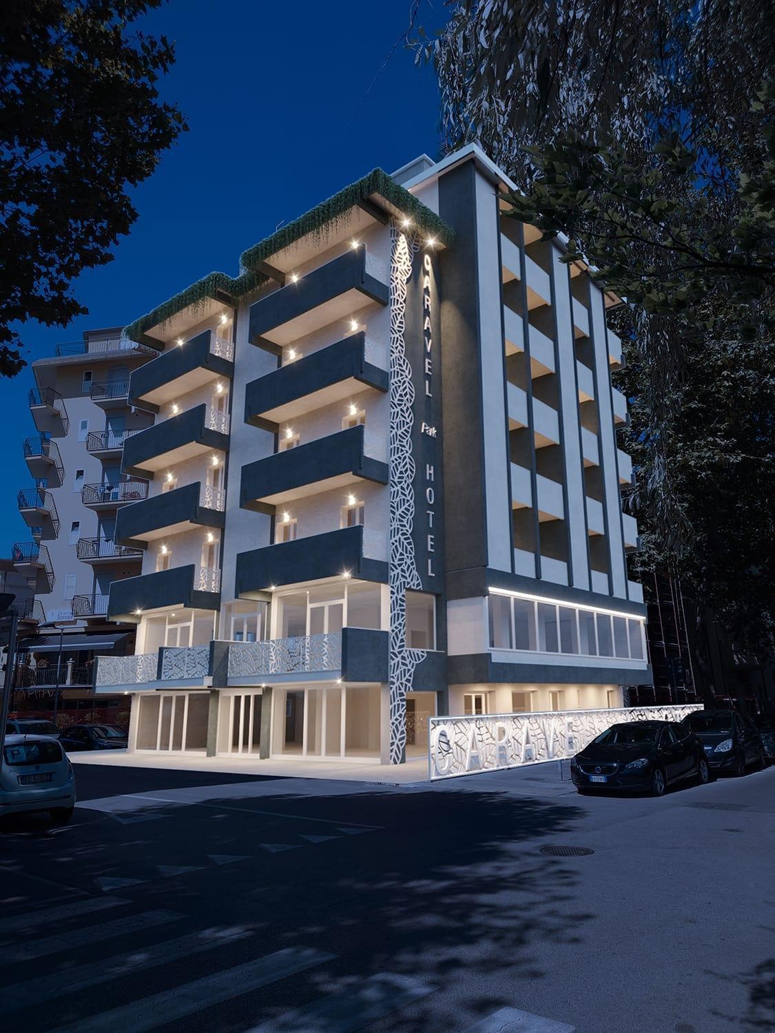 Hotel Caravel Park Римини Экстерьер фото
